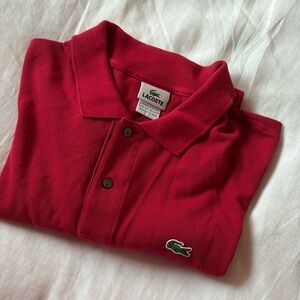 Red Lacoste polo